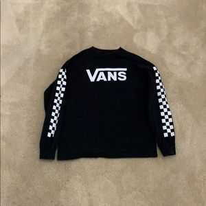 Black and white check vans long sleeve t-shirt.